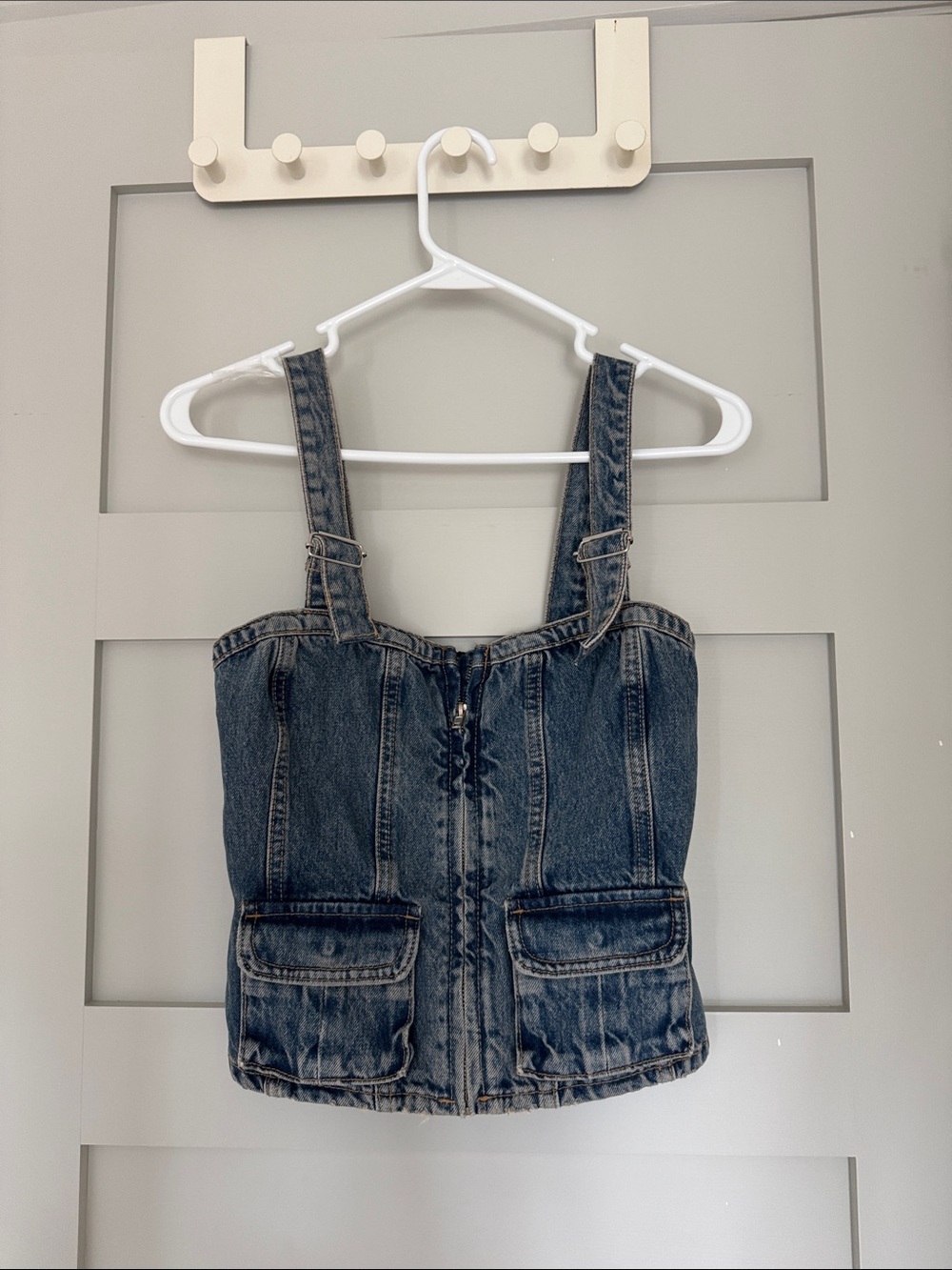 Zara Dark Blue Denim Pinafore One-Piece for Kids